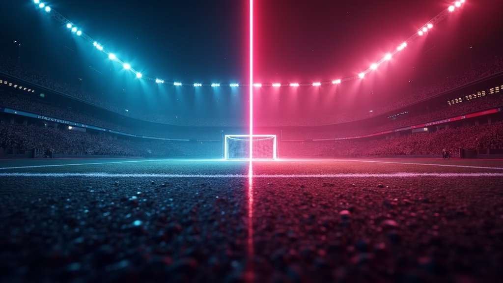 Escena de Mines y Penalty Shootout como partidas rápidas en un casino oscuro